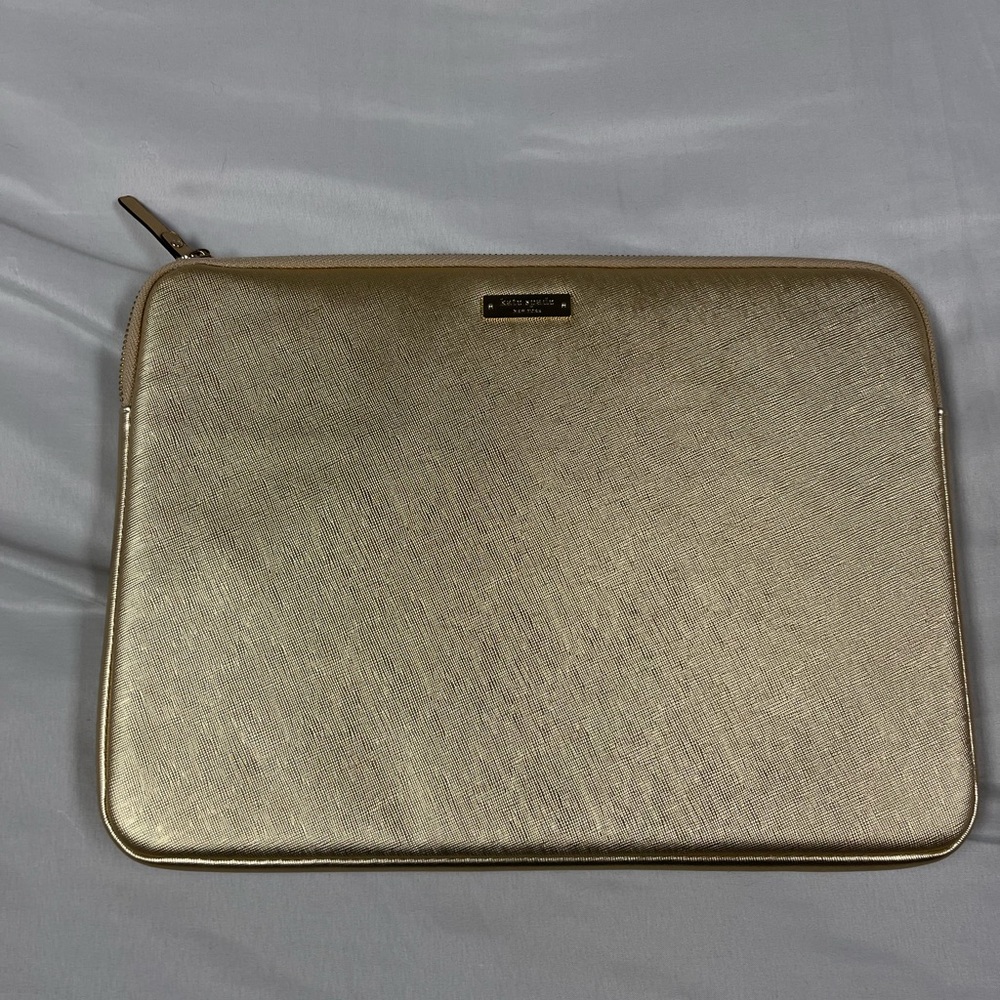 Kate Spade Laptop Case; gold